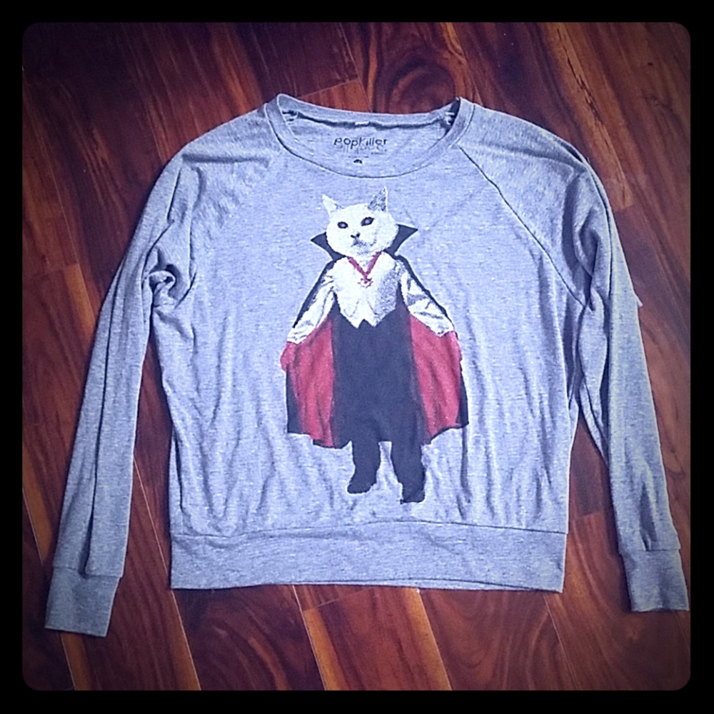 🎃🎃🎃Modcloth Cat Vampire long sleeve sweatshirt